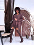 PLUS SIZE sweater "AGAIN 10588"- choco
